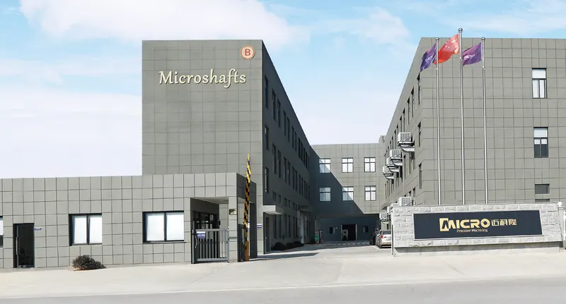 MICRO headquarters building in Fenghua, Ningbo, with the Microshafts and MICRO signs