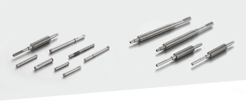 Threaded and stepped shafts from the aeromodelling section of the MICRO catalogue