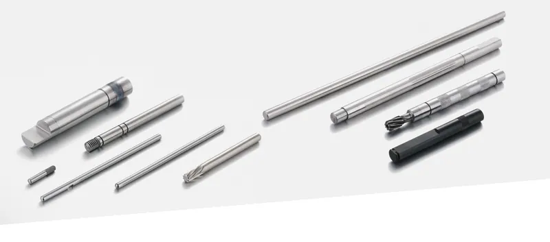 Precision shafts with grooves, steps and knurled sections